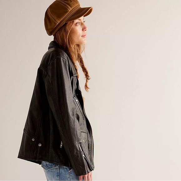 NWT We The Free Jealousy Leather Moto Jacket - Picture 2 of 7